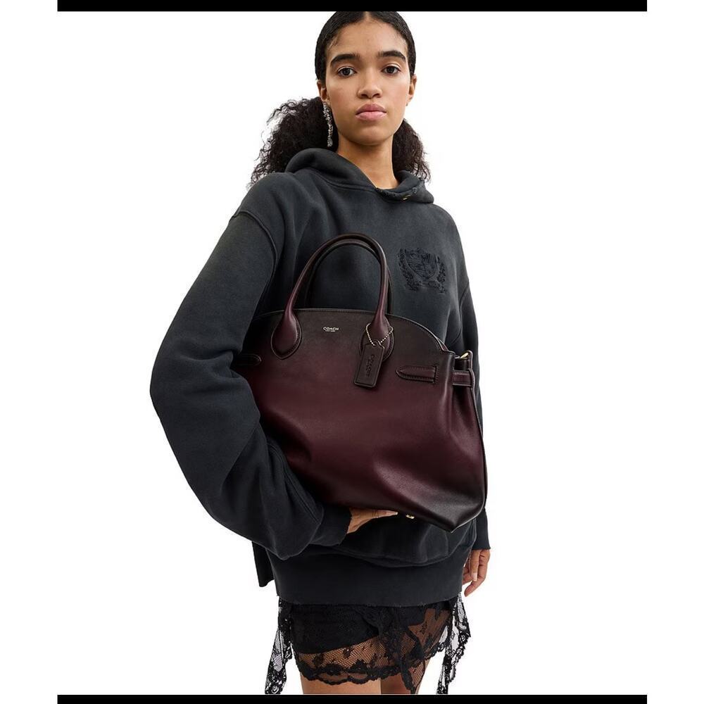 Coach Soft Empire Carryall Bag 40 Merlot - Picture 6 of 17